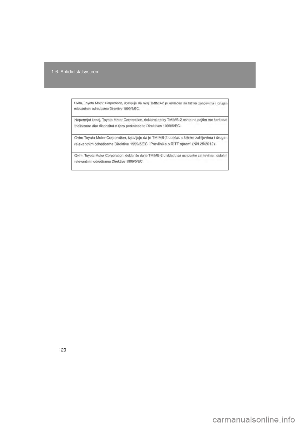 TOYOTA VERSO 2014  Instructieboekje (in Dutch) 120
1-6. Antidiefstalsysteem
VERSO(BMW)_WE_OM64558E 