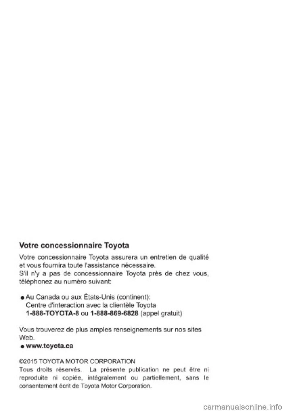 TOYOTA YARIS 2016  Manuel du propriétaire (in French) 