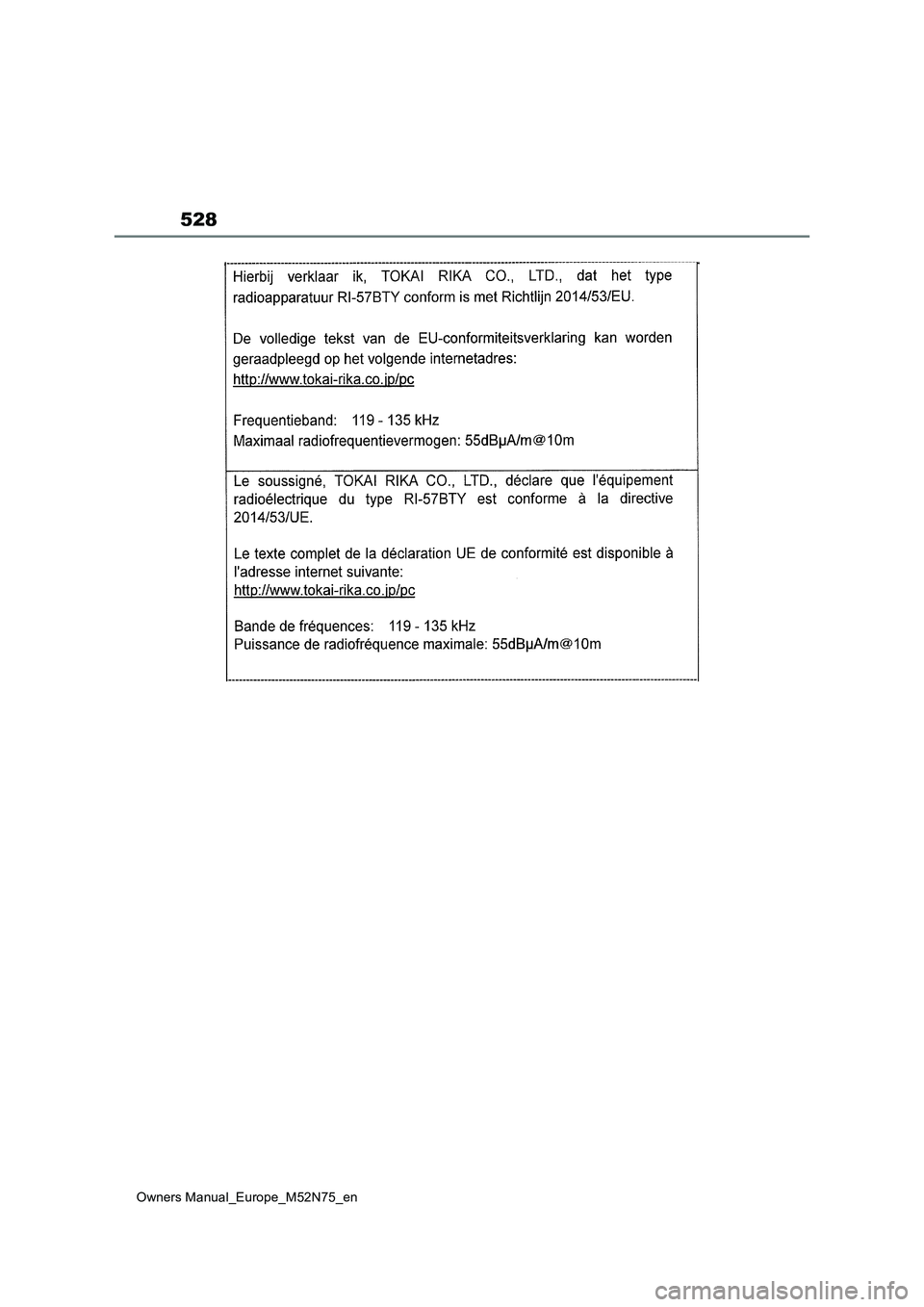 TOYOTA YARIS CROSS 2023 Owners Manual 528
Owners Manual_Europe_M52N75_en TOYOTA YARIS CROSS 2023 Owners Manual 528
Owners Manual_Europe_M52N75_en