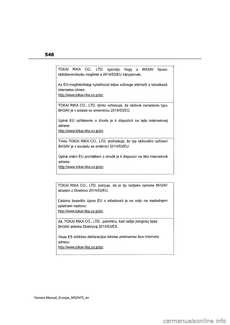 TOYOTA YARIS CROSS 2023 Owners Manual 546
Owners Manual_Europe_M52N75_en TOYOTA YARIS CROSS 2023 Owners Manual 546
Owners Manual_Europe_M52N75_en
