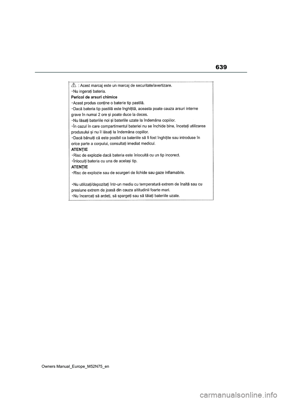 TOYOTA YARIS CROSS 2023 Owners Manual 639
Owners Manual_Europe_M52N75_en TOYOTA YARIS CROSS 2023 Owners Manual 639
Owners Manual_Europe_M52N75_en
