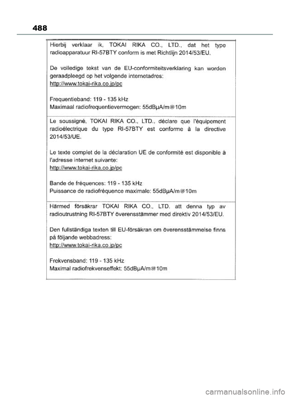 TOYOTA YARIS CROSS 2022 Instrukcja obsługi (in Polish) 488
46 Yaris Cross OM52N20E 10/1/21 4:16 PM Page 488 TOYOTA YARIS CROSS 2022 Instrukcja obsługi (in Polish) 488
46 Yaris Cross OM52N20E 10/1/21 4:16 PM Page 488
