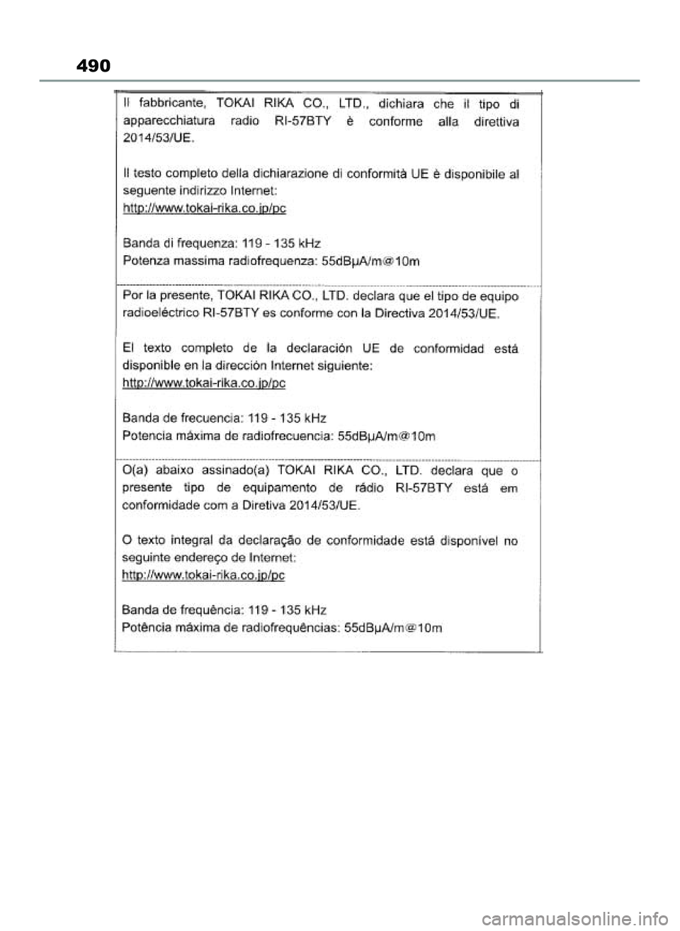 TOYOTA YARIS CROSS 2022 Instrukcja obsługi (in Polish) 490
46 Yaris Cross OM52N20E 10/1/21 4:16 PM Page 490 TOYOTA YARIS CROSS 2022 Instrukcja obsługi (in Polish) 490
46 Yaris Cross OM52N20E 10/1/21 4:16 PM Page 490