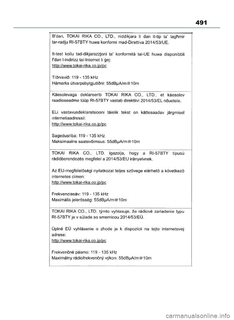 TOYOTA YARIS CROSS 2022 Instrukcja obsługi (in Polish) 491
46 Yaris Cross OM52N20E 10/1/21 4:16 PM Page 491 TOYOTA YARIS CROSS 2022 Instrukcja obsługi (in Polish) 491
46 Yaris Cross OM52N20E 10/1/21 4:16 PM Page 491