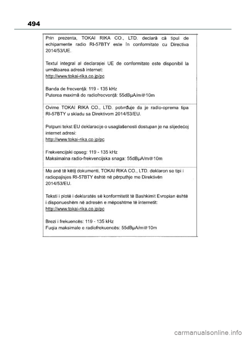 TOYOTA YARIS CROSS 2022 Instrukcja obsługi (in Polish) 494
46 Yaris Cross OM52N20E 10/1/21 4:16 PM Page 494 TOYOTA YARIS CROSS 2022 Instrukcja obsługi (in Polish) 494
46 Yaris Cross OM52N20E 10/1/21 4:16 PM Page 494