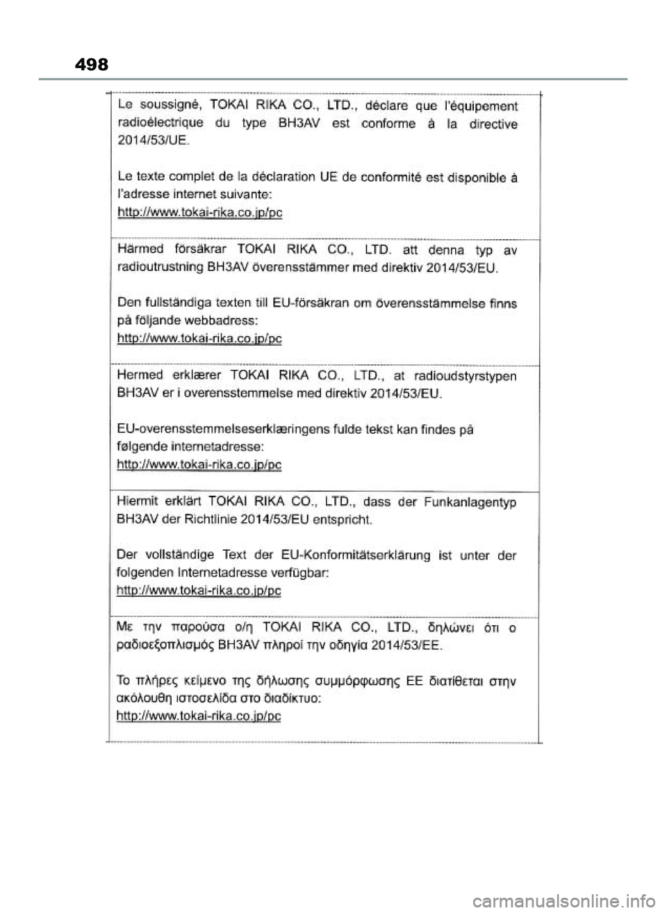 TOYOTA YARIS CROSS 2022 Instrukcja obsługi (in Polish) 498
46 Yaris Cross OM52N20E 10/1/21 4:16 PM Page 498 TOYOTA YARIS CROSS 2022 Instrukcja obsługi (in Polish) 498
46 Yaris Cross OM52N20E 10/1/21 4:16 PM Page 498
