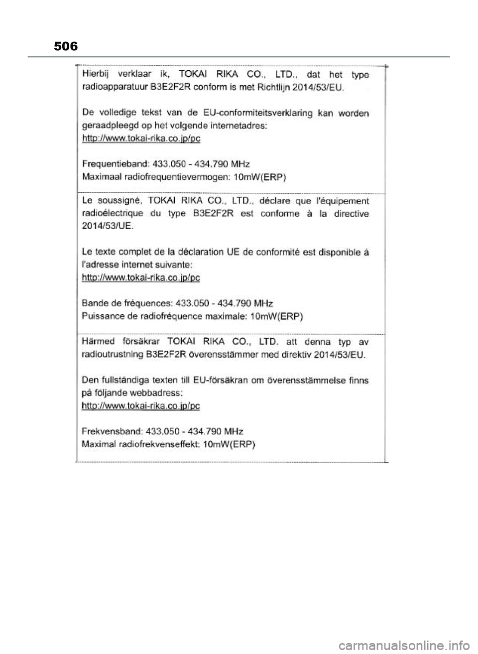 TOYOTA YARIS CROSS 2022 Instrukcja obsługi (in Polish) 506
46 Yaris Cross OM52N20E 10/1/21 4:16 PM Page 506 TOYOTA YARIS CROSS 2022 Instrukcja obsługi (in Polish) 506
46 Yaris Cross OM52N20E 10/1/21 4:16 PM Page 506