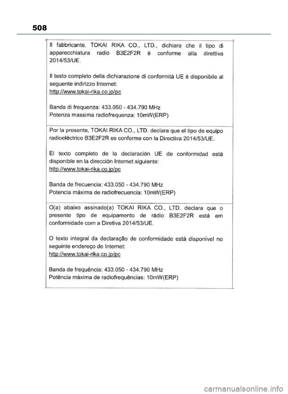 TOYOTA YARIS CROSS 2022 Instrukcja obsługi (in Polish) 508
46 Yaris Cross OM52N20E 10/1/21 4:16 PM Page 508 TOYOTA YARIS CROSS 2022 Instrukcja obsługi (in Polish) 508
46 Yaris Cross OM52N20E 10/1/21 4:16 PM Page 508