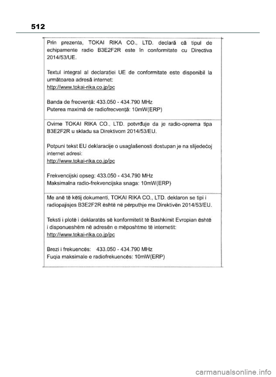 TOYOTA YARIS CROSS 2022 Instrukcja obsługi (in Polish) 512
46 Yaris Cross OM52N20E 10/1/21 4:16 PM Page 512 TOYOTA YARIS CROSS 2022 Instrukcja obsługi (in Polish) 512
46 Yaris Cross OM52N20E 10/1/21 4:16 PM Page 512