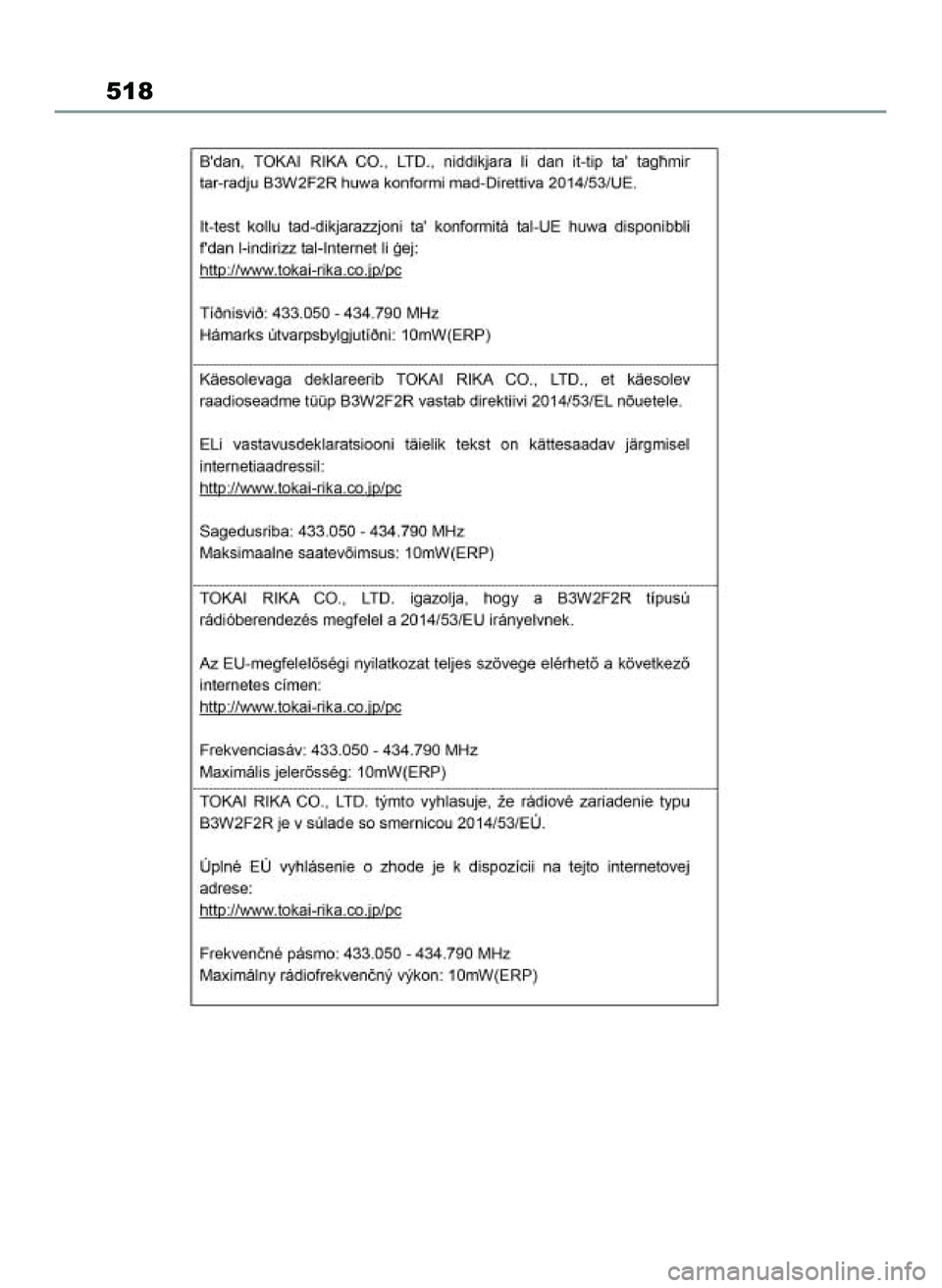 TOYOTA YARIS CROSS 2022 Instrukcja obsługi (in Polish) 518
46 Yaris Cross OM52N20E 10/1/21 4:16 PM Page 518 TOYOTA YARIS CROSS 2022 Instrukcja obsługi (in Polish) 518
46 Yaris Cross OM52N20E 10/1/21 4:16 PM Page 518