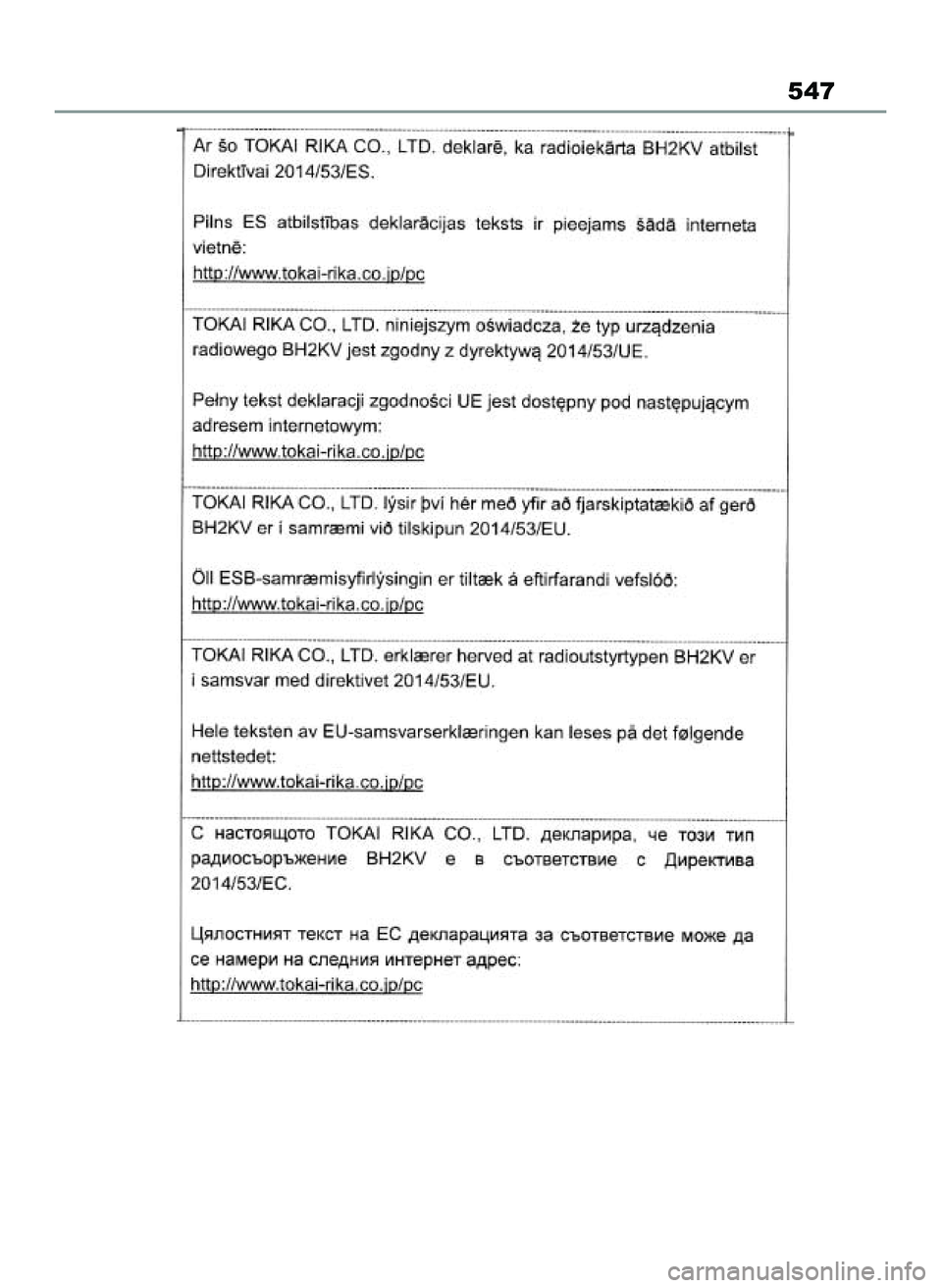 TOYOTA YARIS CROSS 2022 Instrukcja obsługi (in Polish) 547
46 Yaris Cross OM52N20E 10/1/21 4:16 PM Page 547 TOYOTA YARIS CROSS 2022 Instrukcja obsługi (in Polish) 547
46 Yaris Cross OM52N20E 10/1/21 4:16 PM Page 547