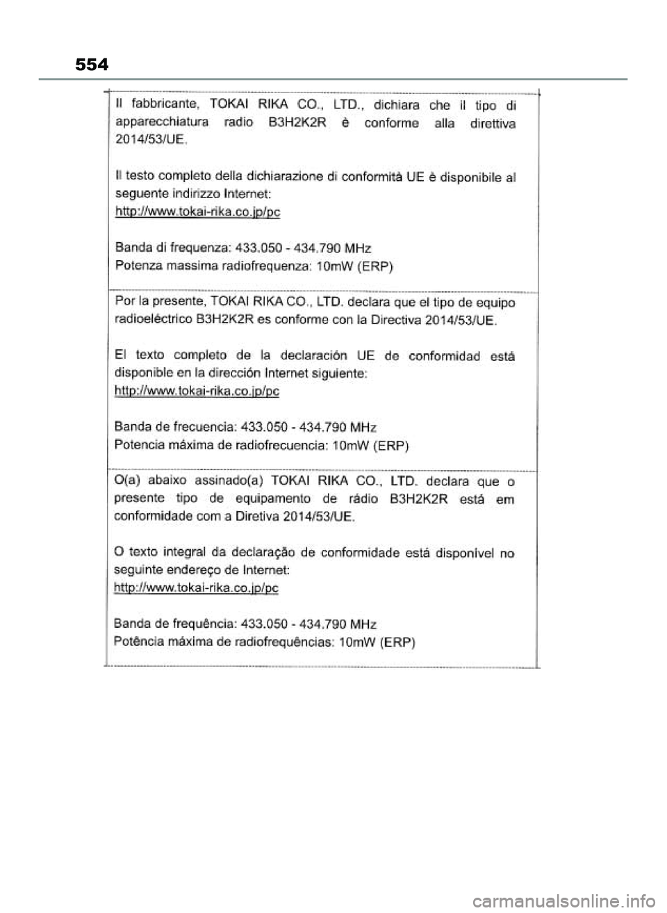 TOYOTA YARIS CROSS 2022 Instrukcja obsługi (in Polish) 554
46 Yaris Cross OM52N20E 10/1/21 4:16 PM Page 554 TOYOTA YARIS CROSS 2022 Instrukcja obsługi (in Polish) 554
46 Yaris Cross OM52N20E 10/1/21 4:16 PM Page 554