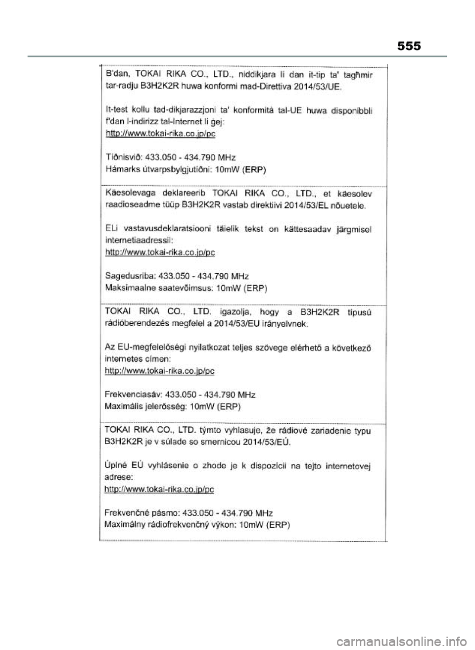 TOYOTA YARIS CROSS 2022 Instrukcja obsługi (in Polish) 555
46 Yaris Cross OM52N20E 10/1/21 4:16 PM Page 555 TOYOTA YARIS CROSS 2022 Instrukcja obsługi (in Polish) 555
46 Yaris Cross OM52N20E 10/1/21 4:16 PM Page 555