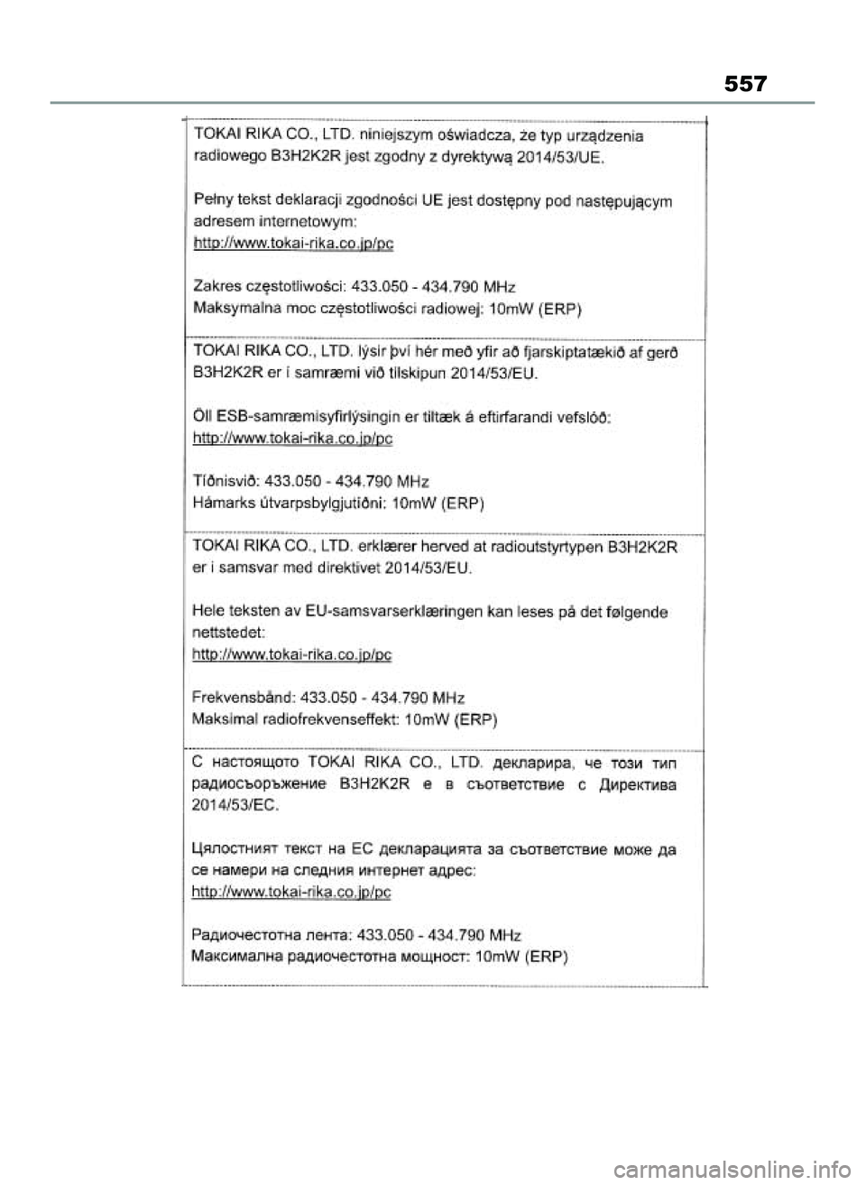 TOYOTA YARIS CROSS 2022 Instrukcja obsługi (in Polish) 557
46 Yaris Cross OM52N20E 10/1/21 4:16 PM Page 557 TOYOTA YARIS CROSS 2022 Instrukcja obsługi (in Polish) 557
46 Yaris Cross OM52N20E 10/1/21 4:16 PM Page 557