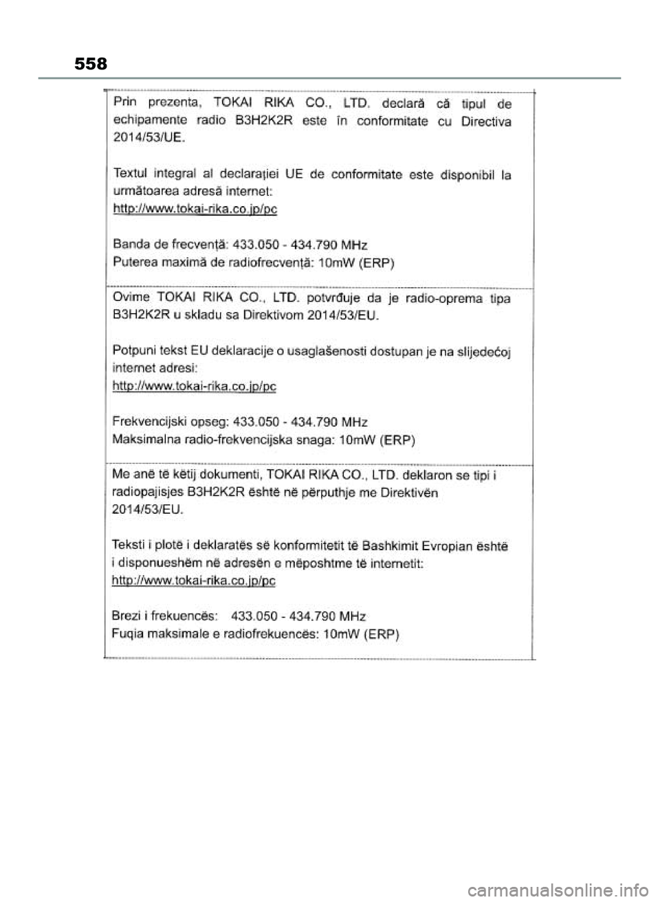 TOYOTA YARIS CROSS 2022 Instrukcja obsługi (in Polish) 558
46 Yaris Cross OM52N20E 10/1/21 4:16 PM Page 558 TOYOTA YARIS CROSS 2022 Instrukcja obsługi (in Polish) 558
46 Yaris Cross OM52N20E 10/1/21 4:16 PM Page 558