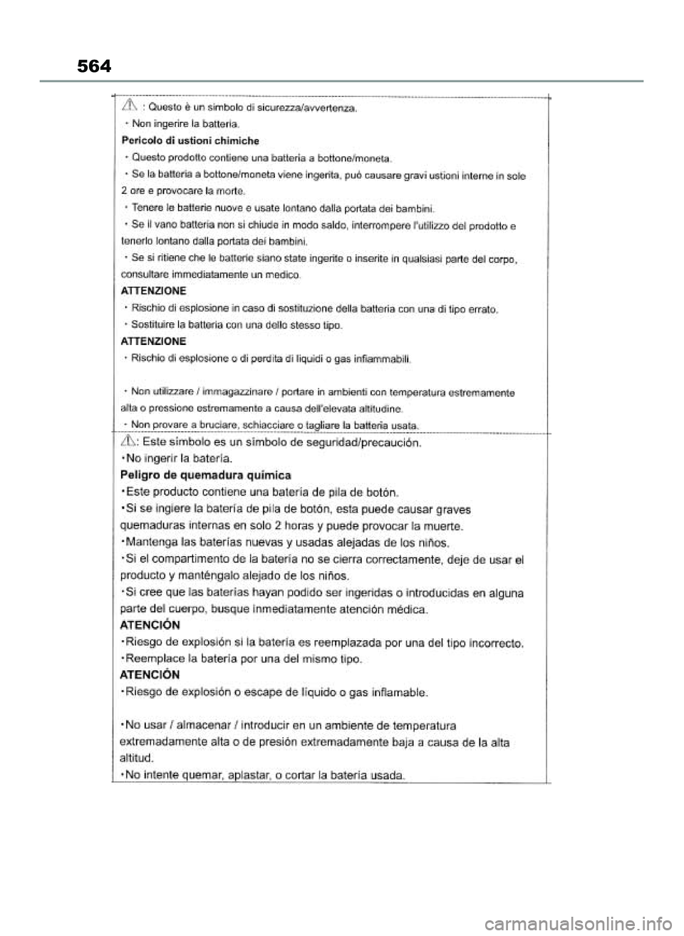 TOYOTA YARIS CROSS 2022  Instrukcja obsługi (in Polish) 564
46 Yaris Cross OM52N20E  10/1/21  4:16 PM  Page 564 