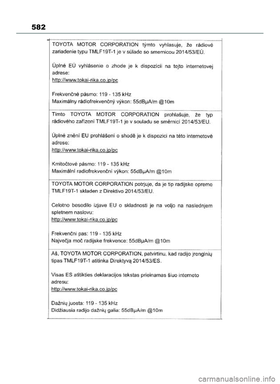 TOYOTA YARIS CROSS 2022 Instrukcja obsługi (in Polish) 582
46 Yaris Cross OM52N20E 10/1/21 4:16 PM Page 582 TOYOTA YARIS CROSS 2022 Instrukcja obsługi (in Polish) 582
46 Yaris Cross OM52N20E 10/1/21 4:16 PM Page 582