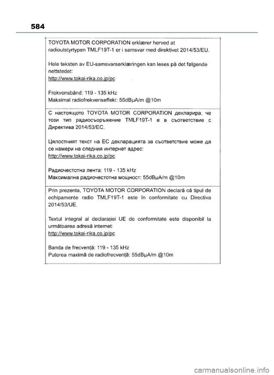 TOYOTA YARIS CROSS 2022 Instrukcja obsługi (in Polish) 584
46 Yaris Cross OM52N20E 10/1/21 4:16 PM Page 584 TOYOTA YARIS CROSS 2022 Instrukcja obsługi (in Polish) 584
46 Yaris Cross OM52N20E 10/1/21 4:16 PM Page 584