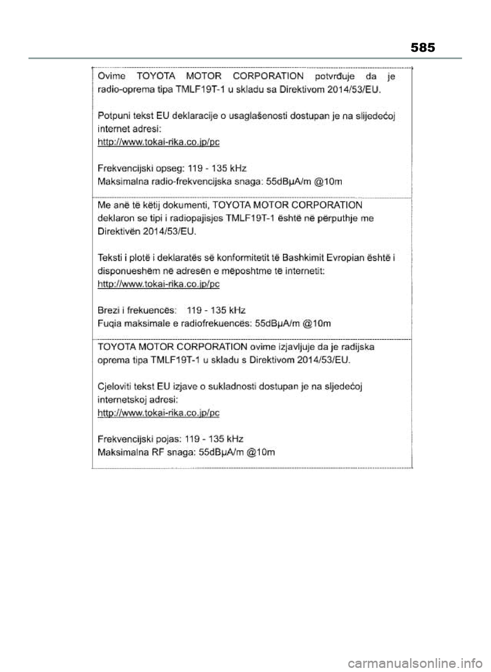 TOYOTA YARIS CROSS 2022 Instrukcja obsługi (in Polish) 585
46 Yaris Cross OM52N20E 10/1/21 4:16 PM Page 585 TOYOTA YARIS CROSS 2022 Instrukcja obsługi (in Polish) 585
46 Yaris Cross OM52N20E 10/1/21 4:16 PM Page 585