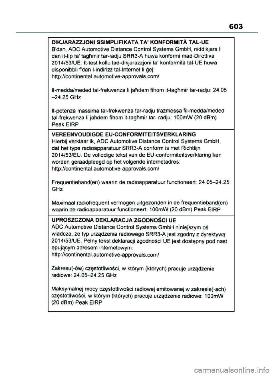 TOYOTA YARIS CROSS 2022  Instrukcja obsługi (in Polish) 603
46 Yaris Cross OM52N20E  10/1/21  4:17 PM  Page 603 