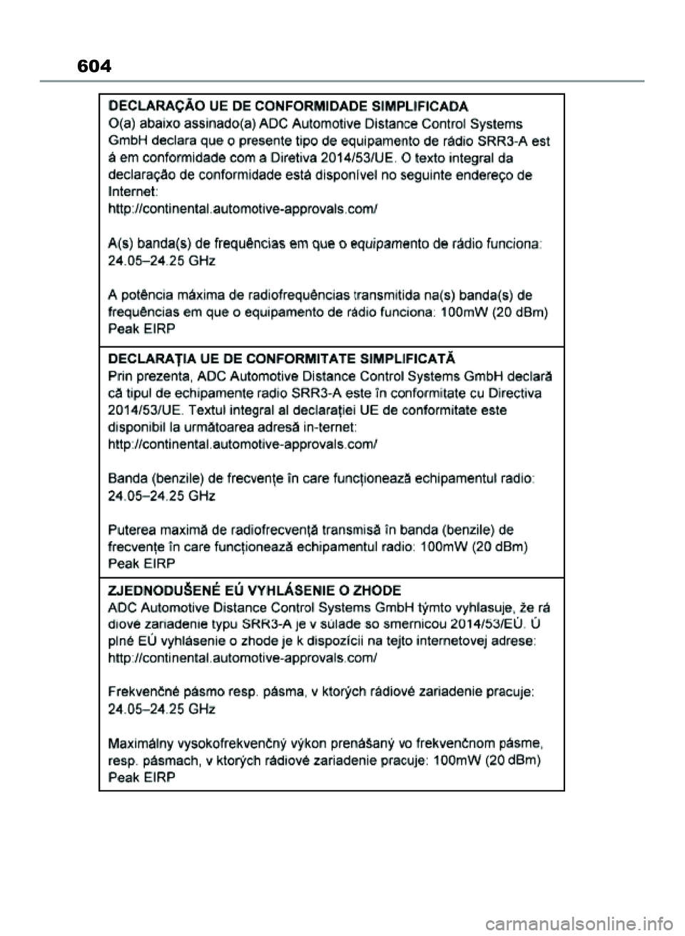 TOYOTA YARIS CROSS 2022  Instrukcja obsługi (in Polish) 604
46 Yaris Cross OM52N20E  10/1/21  4:17 PM  Page 604 