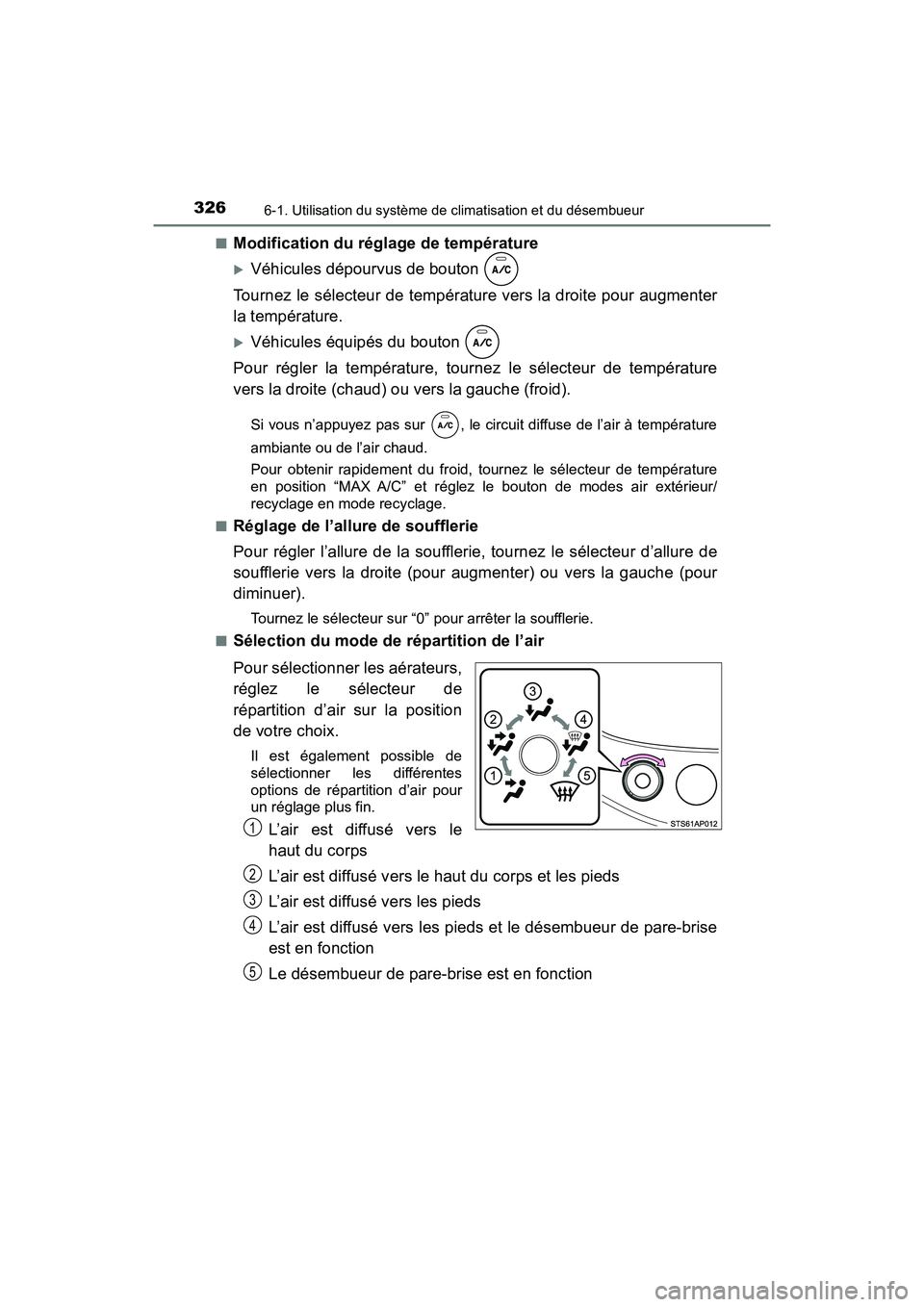 TOYOTA YARIS HATCHBACK 2018  Manuel du propriétaire (in French) 3266-1. Utilisation du système de climatisation et du désembueur
YARIS_HB_OM_USA_OM52G22D■
Modification du réglage de température
Véhicules dépourvus de bouton 
Tournez le sélecteur de tem
