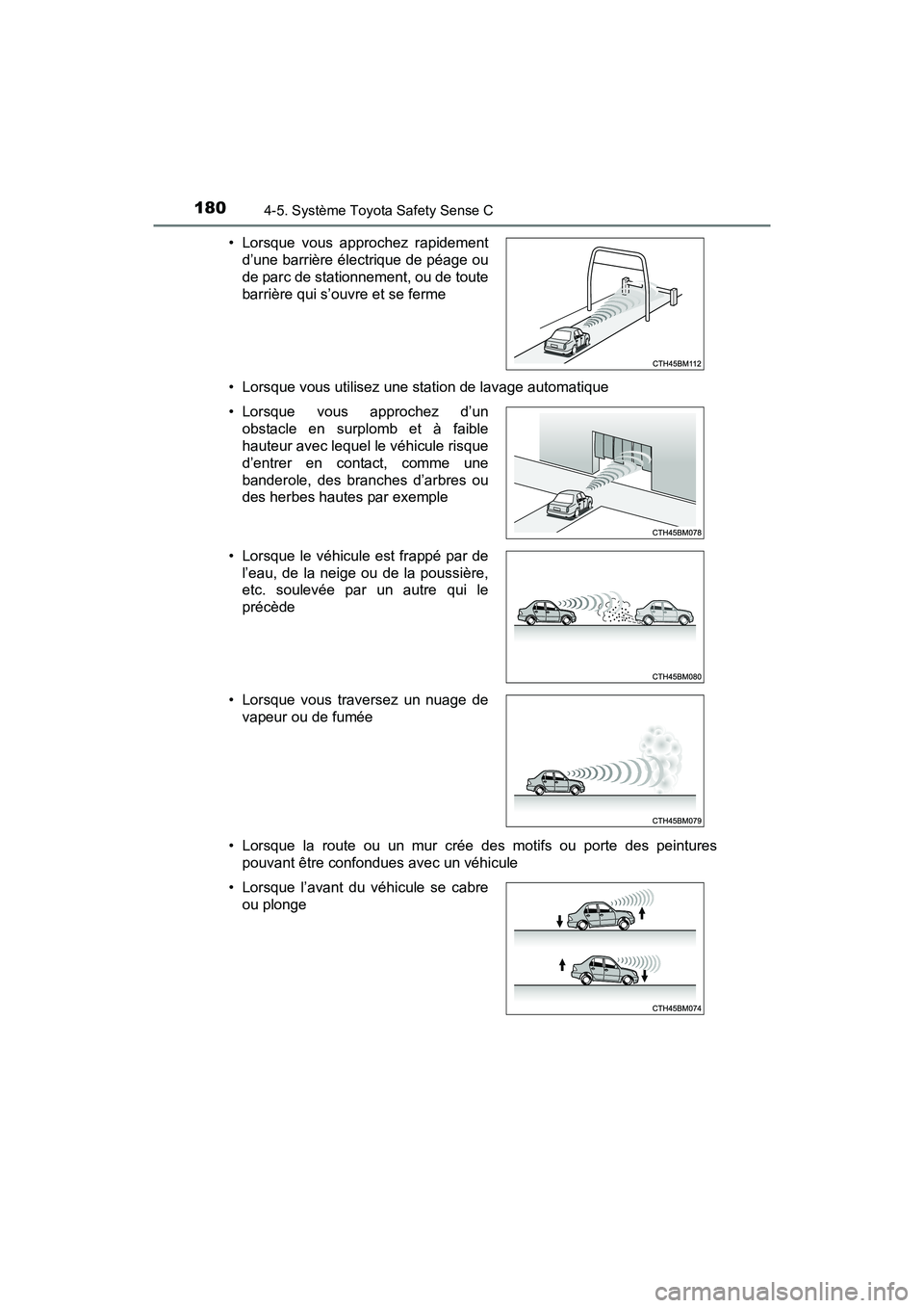 TOYOTA YARIS HATCHBACK 2017 Manuel du propriétaire (in French) 1804-5. Système Toyota Safety Sense C
YARIS_HB_OM_USA_OM52G64D• Lorsque vous utilisez une station de lavage automatique
• Lorsque la route ou un mur crée des motifs ou porte des peintures
pouvan TOYOTA YARIS HATCHBACK 2017 Manuel du propriétaire (in French) 1804-5. Système Toyota Safety Sense C
YARIS_HB_OM_USA_OM52G64D• Lorsque vous utilisez une station de lavage automatique
• Lorsque la route ou un mur crée des motifs ou porte des peintures
pouvan