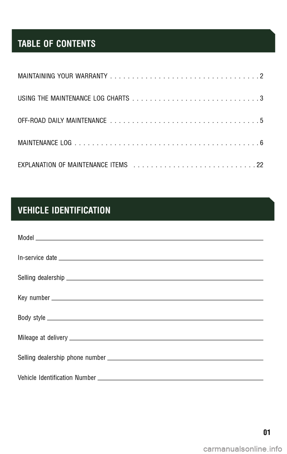 TOYOTA 4RUNNER 2009 N280 / 5.G Scheduled Maintenance Guide 