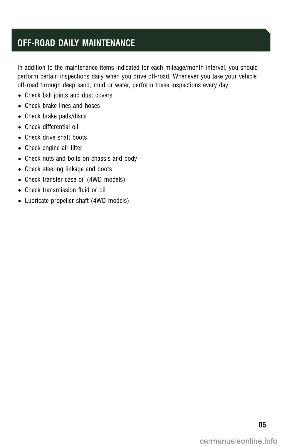 TOYOTA 4RUNNER 2009 N280 / 5.G Scheduled Maintenance Guide TOYOTA 4RUNNER 2009 N280 / 5.G Scheduled Maintenance Guide