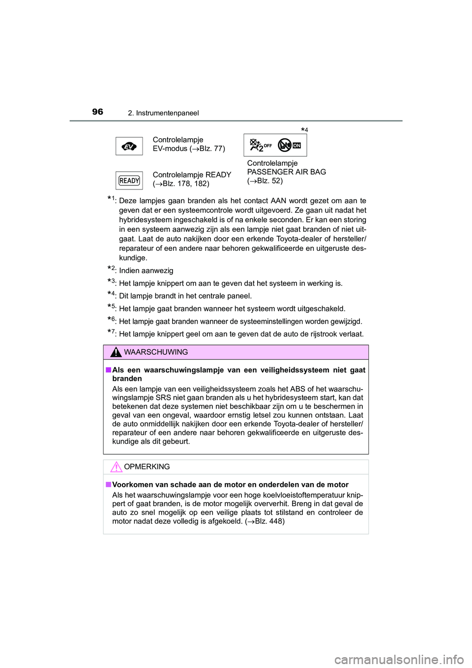 TOYOTA YARIS HYBRID 2015 Instructieboekje (in Dutch) 962. Instrumentenpaneel
YARIS_HV_EE_OM52F30E
*1: Deze lampjes gaan branden als het contact AAN wordt gezet om aan tegeven dat er een systeemcontrole wordt uitgevoerd. Ze gaan uit nadat het
hybridesyst TOYOTA YARIS HYBRID 2015 Instructieboekje (in Dutch) 962. Instrumentenpaneel
YARIS_HV_EE_OM52F30E
*1: Deze lampjes gaan branden als het contact AAN wordt gezet om aan tegeven dat er een systeemcontrole wordt uitgevoerd. Ze gaan uit nadat het
hybridesyst