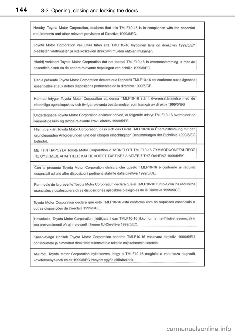 TOYOTA YARIS HYBRID 2014  Owners Manual 1443-2. Opening, closing and locking the doors 