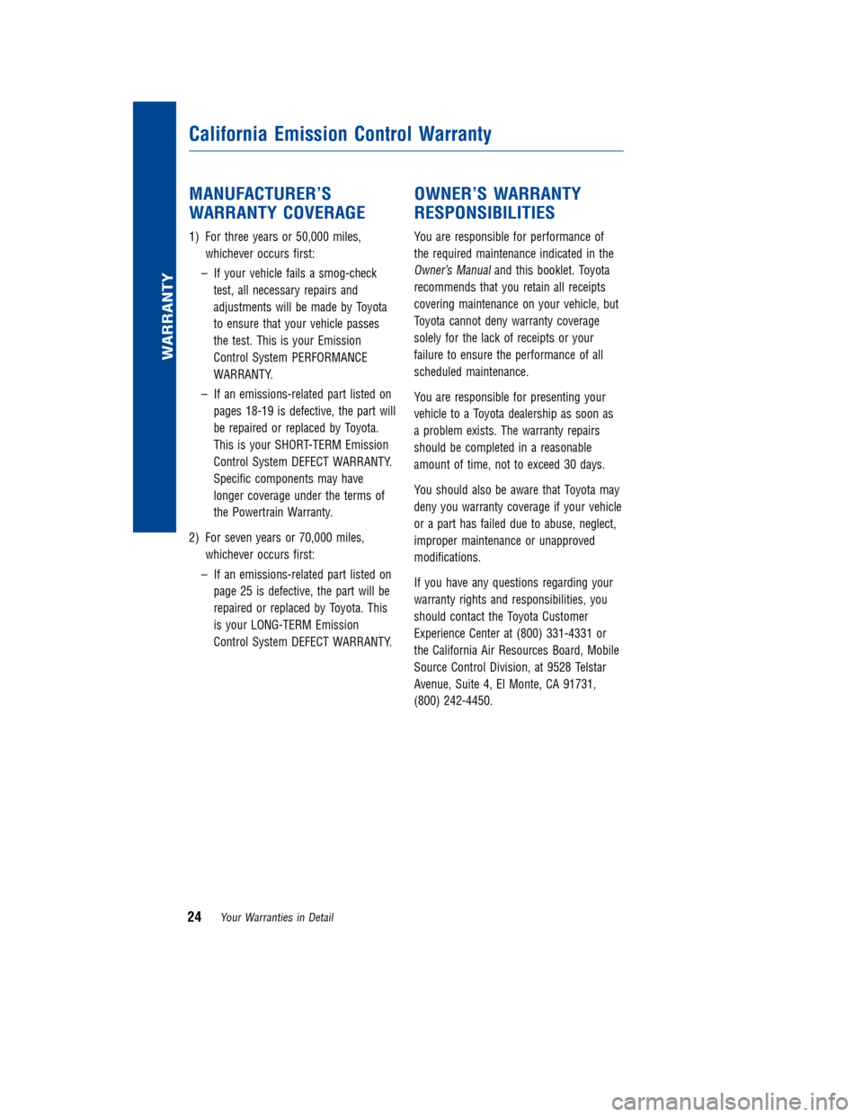 TOYOTA GT86 2017 1.G Warranty And Maintenance Guide JOBNAME: 2372396-en-2017_SCIO PAGE: 24 SESS: 4 OUTPUT: Thu Jun 23 13:07:16 2016
/InfoShareAuthorCODA/InfoShareAuthorCODA/TS_Warr_Maint/2372396-en-2017_S\
CION-FRS.00505-17WMG-FRS_/TS_Warr_Maint_v3
MAN