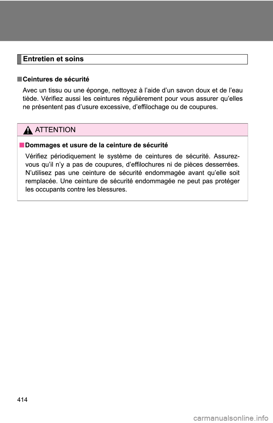 TOYOTA FJ CRUISER 2009 1.G Owners Manual 414
TOYOTA FJ CRUISER 2009 1.G Owners Manual 414