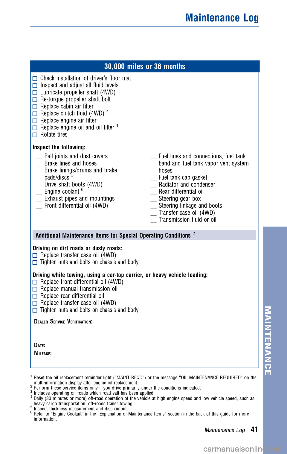 TOYOTA FJ CRUISER 2010 1.G Warranty And Maintenance Guide TOYOTA FJ CRUISER 2010 1.G Warranty And Maintenance Guide