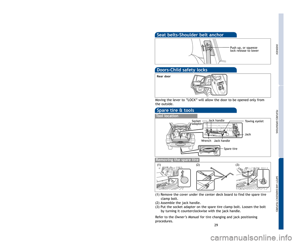 TOYOTA HIGHLANDER 2011 XU40 / 2.G Quick Reference Guide IND
OVE
\fE\bT
S\b\fE 
EME
1Visi2Prog mor
3Hom
2011 
Highlander

This Quick Reference Guide isnot afull description of 
Highlander operations. EveryHighlander ownershould review
the \bwner’s Manual 