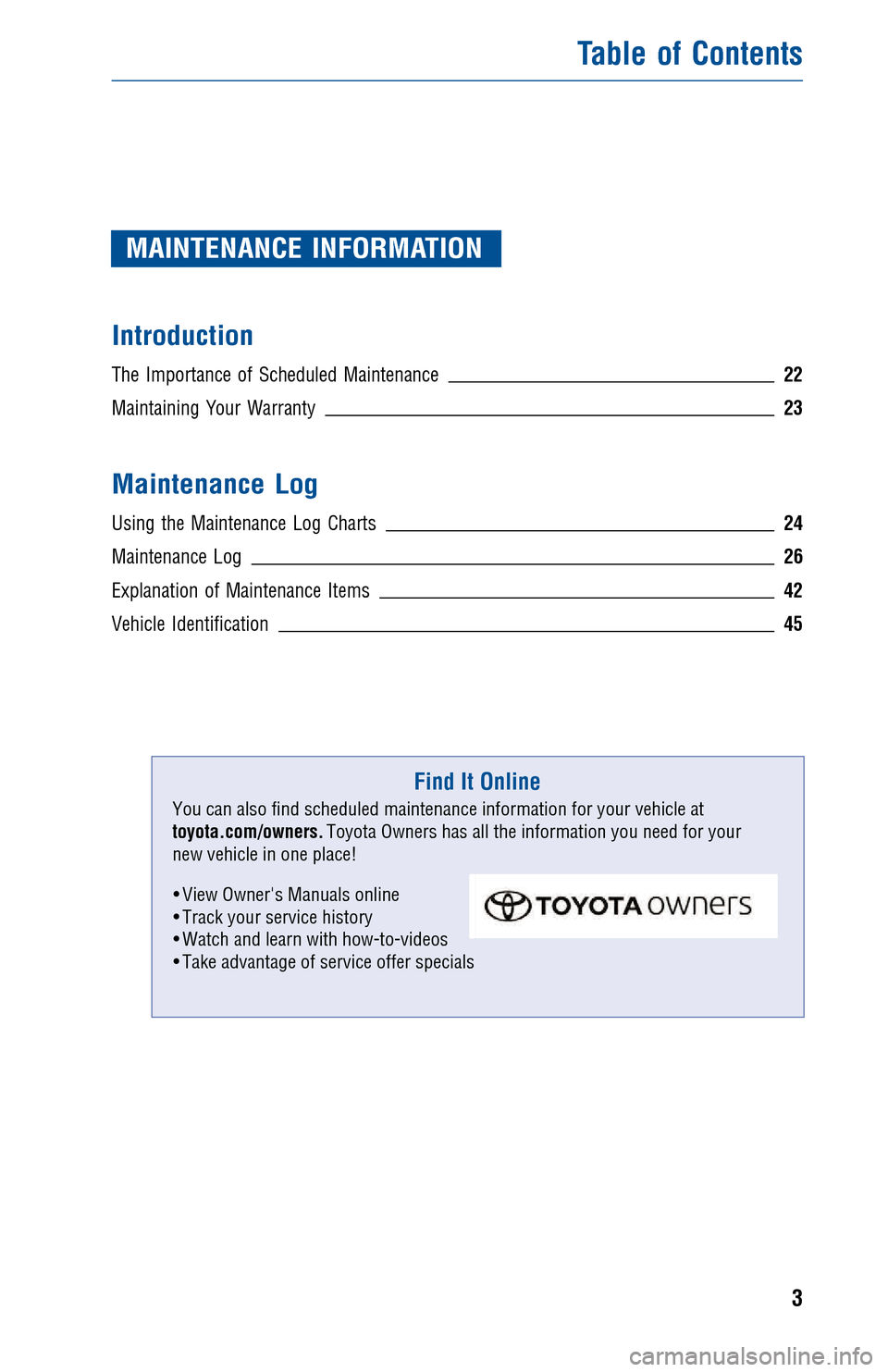TOYOTA MIRAI 2016 1.G Warranty And Maintenance Guide JOBNAME: 2006314-2014-mir-toy PAGE: 3 SESS: 12 OUTPUT: Wed Aug 12 11:02:11 2015
/tweddle/toyota/sched-maint/2006314-en-mir/wg16
MAINTENANCE INFORMATION
Introduction
The Importance of Scheduled Mainten TOYOTA MIRAI 2016 1.G Warranty And Maintenance Guide JOBNAME: 2006314-2014-mir-toy PAGE: 3 SESS: 12 OUTPUT: Wed Aug 12 11:02:11 2015
/tweddle/toyota/sched-maint/2006314-en-mir/wg16
MAINTENANCE INFORMATION
Introduction
The Importance of Scheduled Mainten