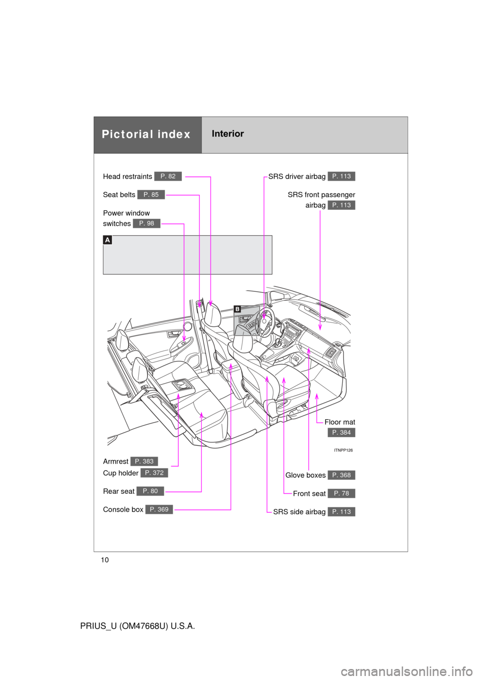 TOYOTA PRIUS 2010 3.G Owners Manual (616 Pages)