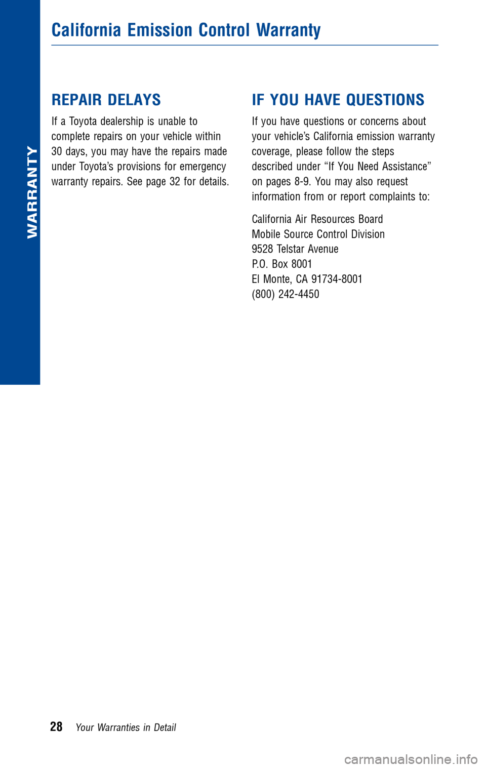 TOYOTA PRIUS 2010 3.G Warranty And Maintenance Guide TOYOTA PRIUS 2010 3.G Warranty And Maintenance Guide