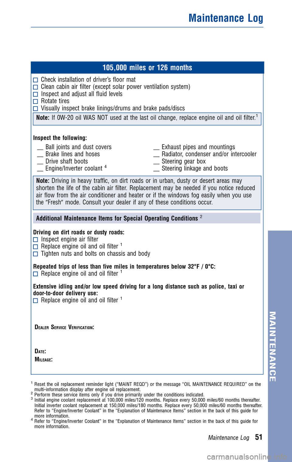 TOYOTA PRIUS 2010 3.G Warranty And Maintenance Guide TOYOTA PRIUS 2010 3.G Warranty And Maintenance Guide