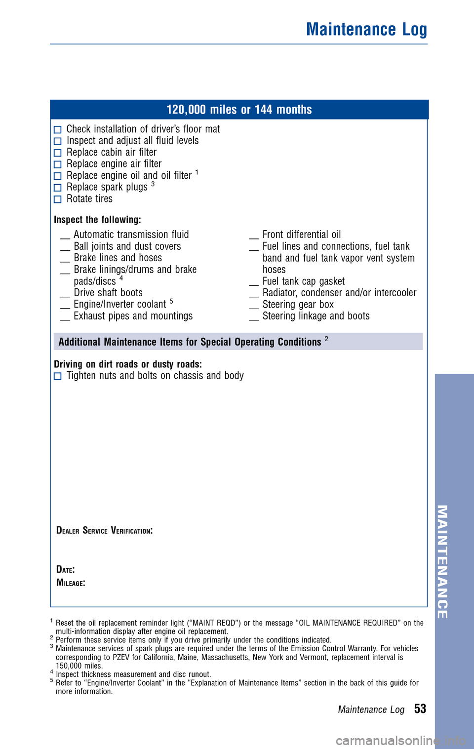 TOYOTA PRIUS 2010 3.G Warranty And Maintenance Guide TOYOTA PRIUS 2010 3.G Warranty And Maintenance Guide