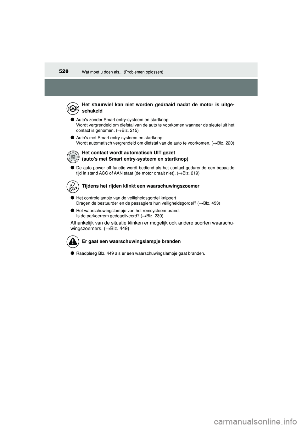 TOYOTA AYGO 2021 Instructieboekje (in Dutch) 528Wat moet u doen als... (Problemen oplossen)
AYGO_OM_Europe_OM9A012E
●Autos zonder Smart entry-systeem en startknop:
Wordt vergrendeld om diefstal van de auto te voorkomen wanneer de sleutel uit TOYOTA AYGO 2021 Instructieboekje (in Dutch) 528Wat moet u doen als... (Problemen oplossen)
AYGO_OM_Europe_OM9A012E
●Autos zonder Smart entry-systeem en startknop:
Wordt vergrendeld om diefstal van de auto te voorkomen wanneer de sleutel uit