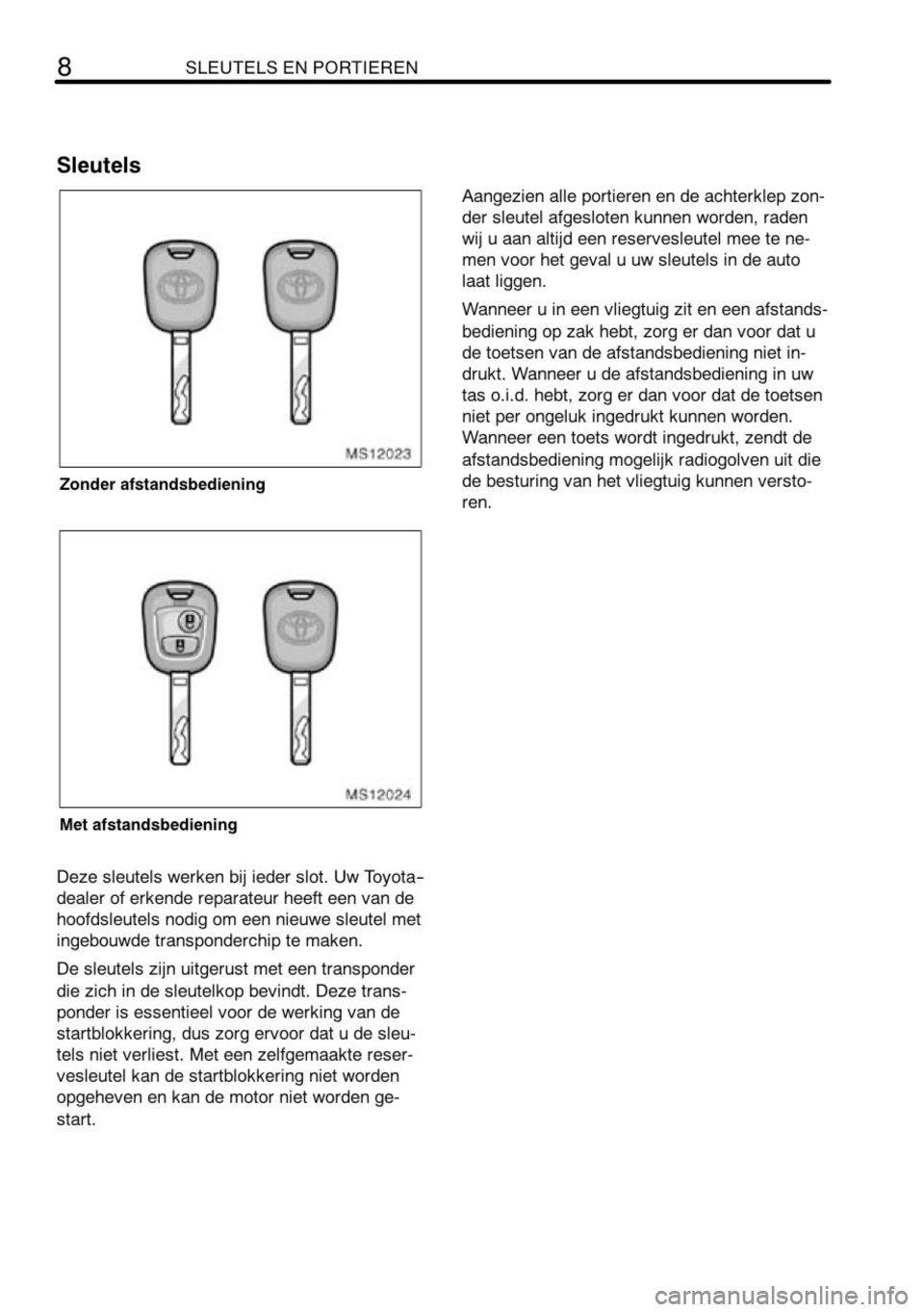 TOYOTA AYGO 2008  Instructieboekje (in Dutch) 