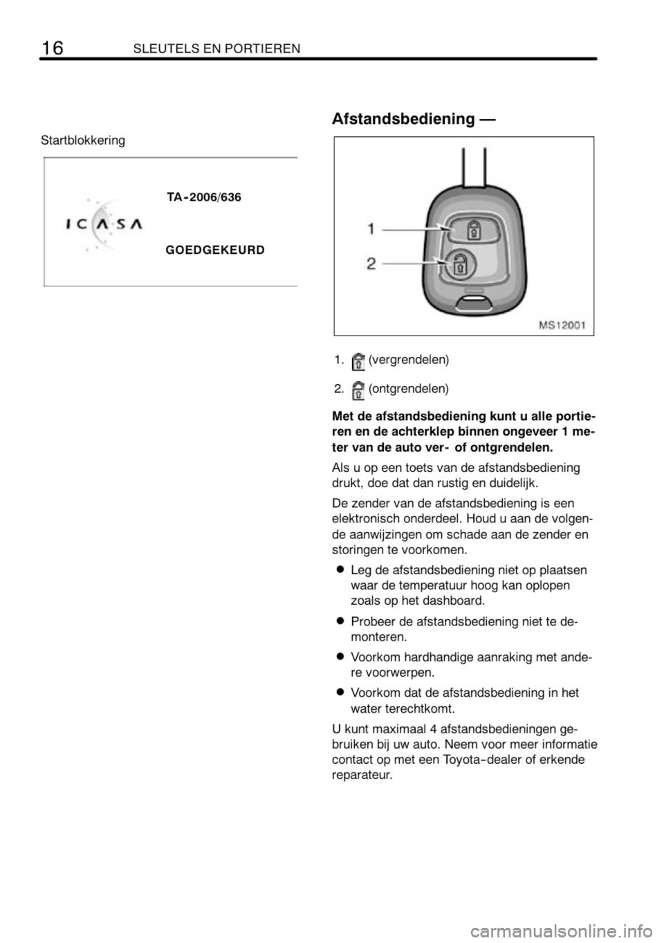 TOYOTA AYGO 2008  Instructieboekje (in Dutch) 
