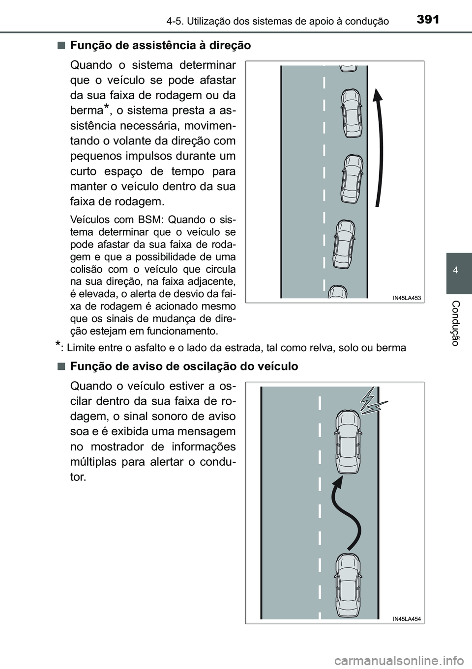 TOYOTA C-HR 2023  Manual de utilização (in Portuguese) 391������8�W�L�O�L�]�D�o�m�R��G�R�V��V�L�V�W�H�P�D�V��G�H��D�S�R�L�R��j��F�R�Q�G�X�o�m�R
�
�&�R�Q�G�X�o�m�R
■�)�X�Q�o�m�R��G�H��D�V�V�L�V�W�r�Q�F�L�D��j��G�L�U�H�o�m�R
�4�X�D�Q�G�R�