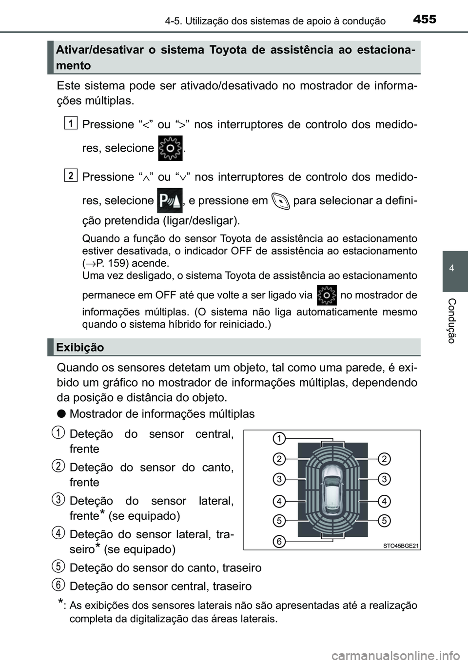 TOYOTA C-HR 2023  Manual de utilização (in Portuguese) 455������8�W�L�O�L�]�D�o�m�R��G�R�V��V�L�V�W�H�P�D�V��G�H��D�S�R�L�R��j��F�R�Q�G�X�o�m�R
�
�&�R�Q�G�X�o�m�R
�(�V�W�H� �V�L�V�W�H�P�D� �S�R�G�H� �V�H�U� �D�W�L�Y�D�G�R��G�H�V�D�W�L�Y�D
