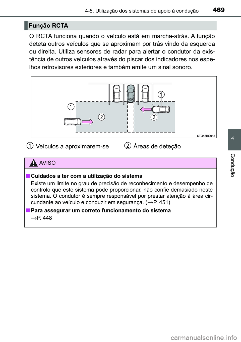 TOYOTA C-HR 2023  Manual de utilização (in Portuguese) 469������8�W�L�O�L�]�D�o�m�R��G�R�V��V�L�V�W�H�P�D�V��G�H��D�S�R�L�R��j��F�R�Q�G�X�o�m�R
�
�&�R�Q�G�X�o�m�R
�2� �5�&�7�$� �I�X�Q�F�L�R�Q�D� �T�X�D�Q�G�R� �R� �Y�H�t�F�X�O�R� �H�V�W�i