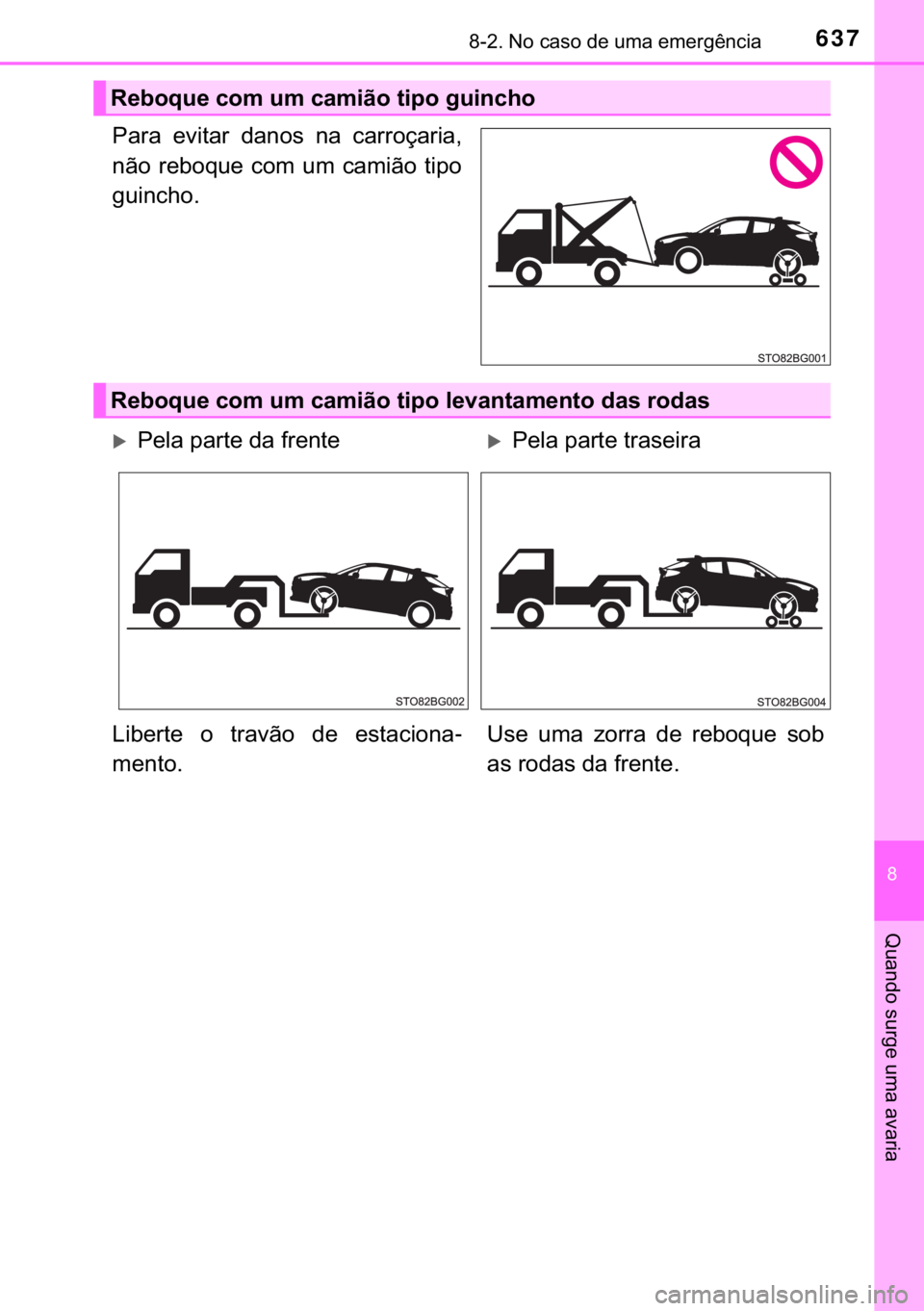 TOYOTA C-HR 2018  Manual de utilização (in Portuguese) 637������1�R��F�D�V�R��G�H��X�P�D��H�P�H�U�J�r�Q�F�L�D
�
�4�X�D�Q�G�R��V�X�U�J�H��X�P�D��D�Y�D�U�L�D
�3�D�U�D� �H�Y�L�W�D�U� �G�D�Q�R�V� �Q�D� �F�D�U�U�R�o�D�U�L�D�
�Q�m�R� �U�H�E�R