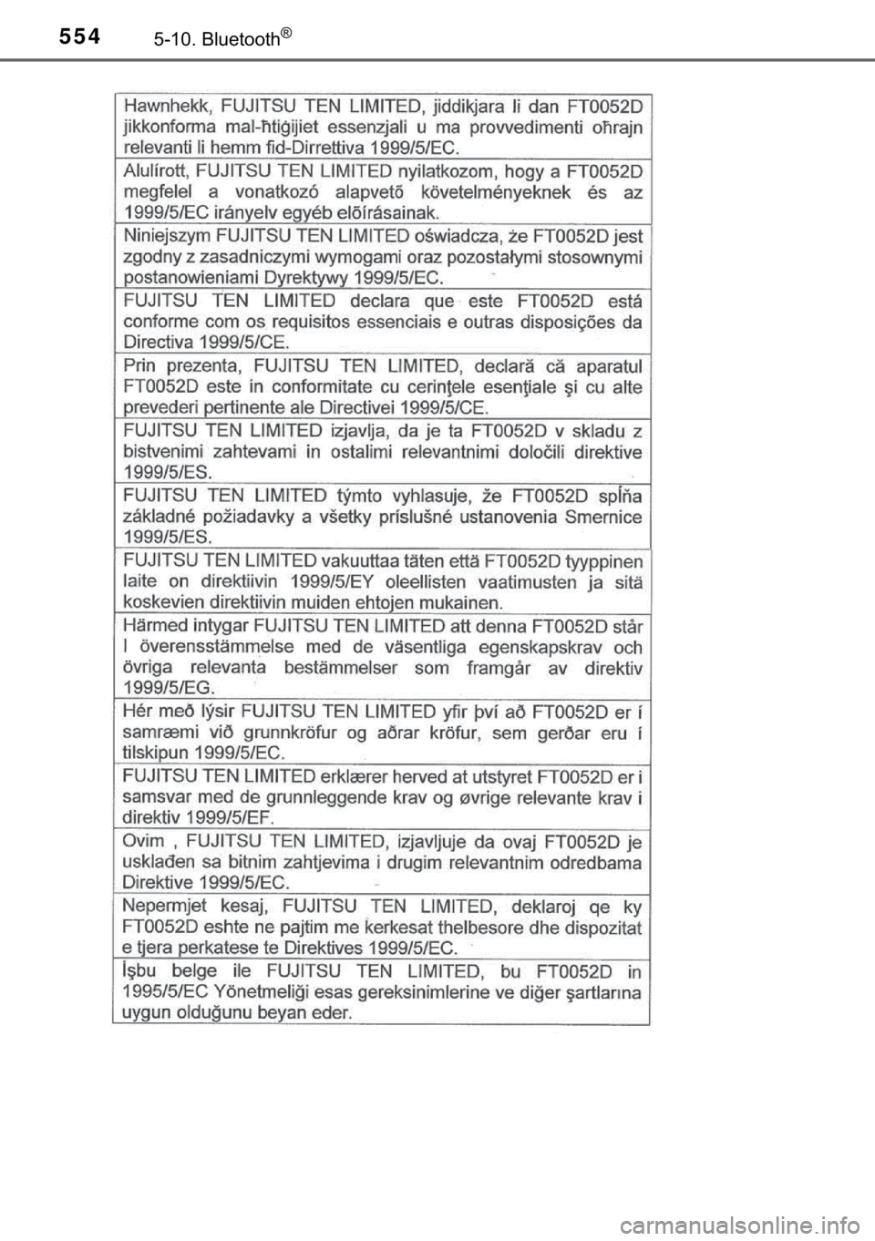 TOYOTA C-HR 2017  Manual de utilização (in Portuguese) 554�������%�O�X�H�W�R�R�W�K�Š 