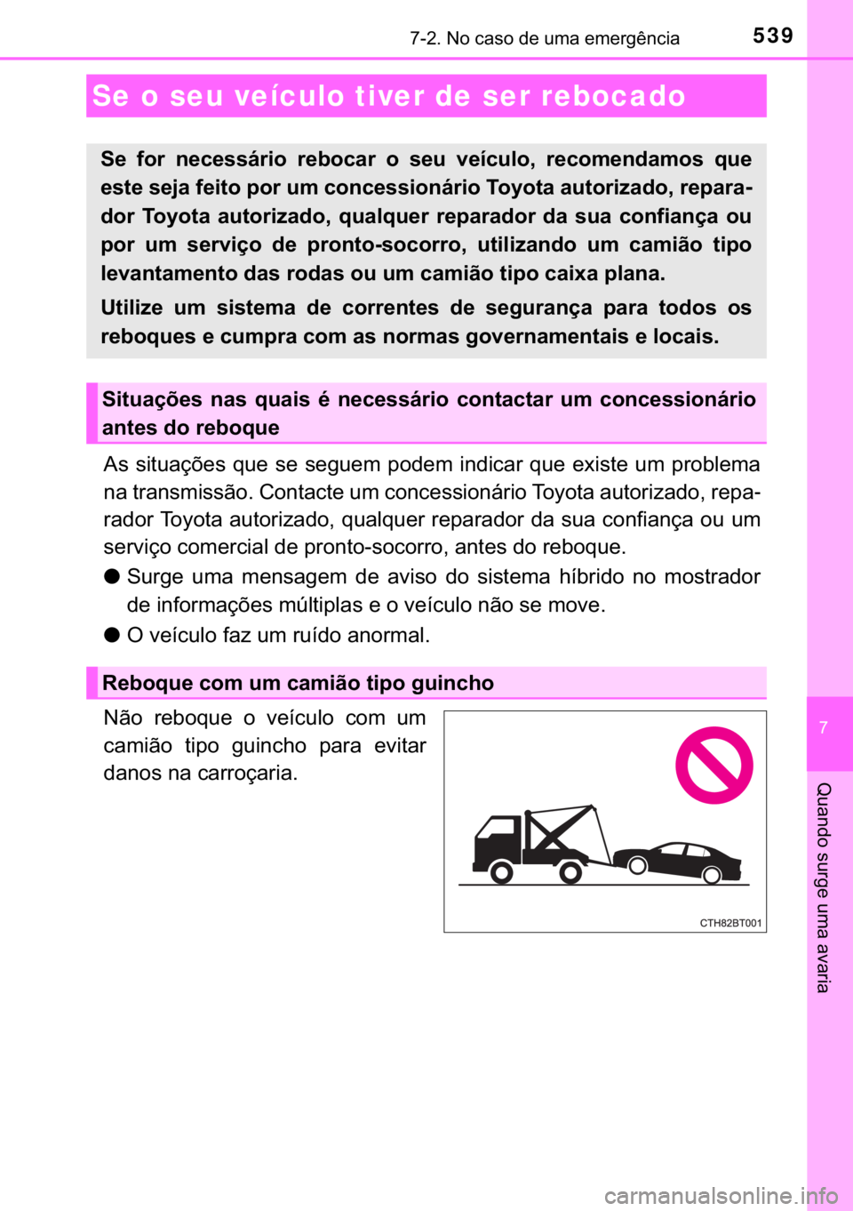 TOYOTA CAMRY 2020  Manual de utilização (in Portuguese) 539
�
�4�X�D�Q�G�R��V�X�U�J�H��X�P�D��D�Y�D�U�L�D
������1�R��F�D�V�R��G�H��X�P�D��H�P�H�U�J�r�Q�F�L�D
�$�V��V�L�W�X�D�o�}�H�V��T�X�H��V�H��V�H�J�X�H�P��S�R�G�H�P��L�Q�G�L�F�D�U��T�