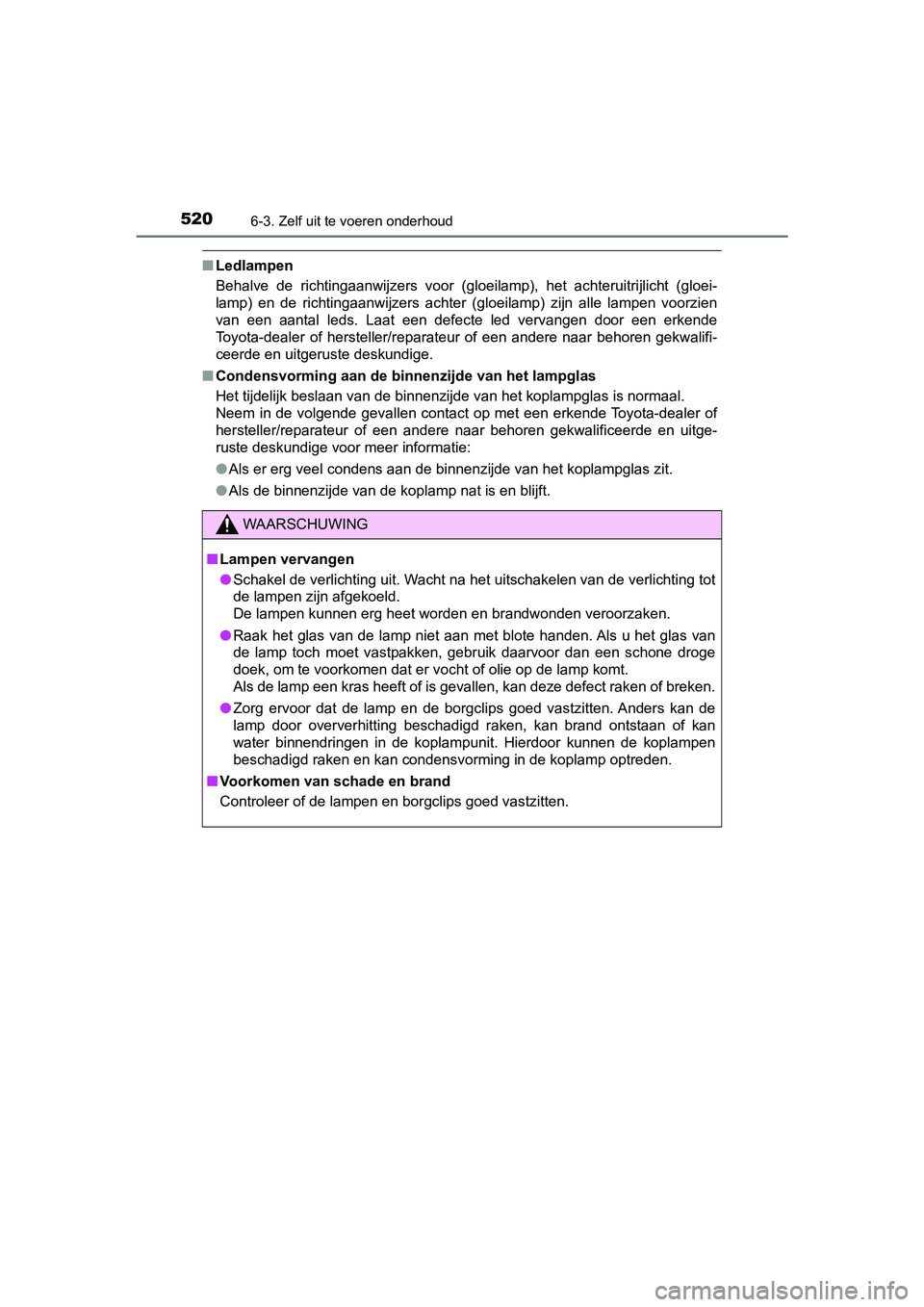 TOYOTA CAMRY 2019  Instructieboekje (in Dutch) 5206-3. Zelf uit te voeren onderhoud
CAMRY_HV_EE
■Ledlampen
Behalve  de  richtingaanwijzers  voor  (gloeilamp),  het  achteruitri jlicht  (gloei-
lamp)  en  de  richtingaanwijzers  achter  (gloeilam